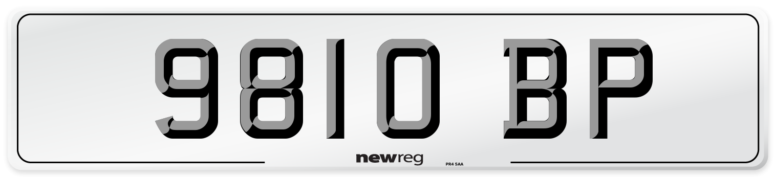 9810 BP Number Plate from New Reg